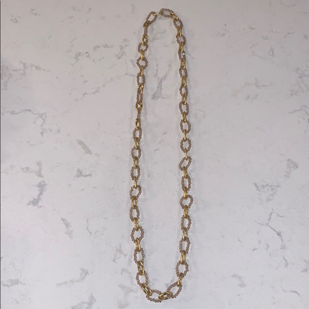Handmade crystal link necklace